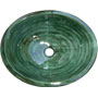 Mexican Hanpainted Sink s5110 Brushed Green