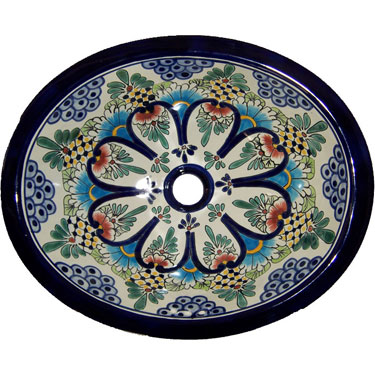 Mexican Handmade Sink s5013 Tampico Blue