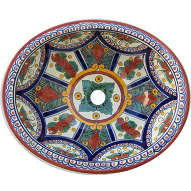 Mexican Handpainted Sink s5062 Tabasco