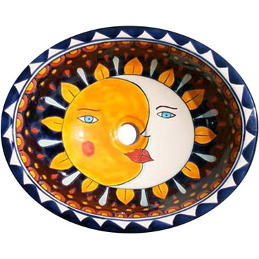 Mexican Talavera Decorative Sink s5076 Eclipse 1