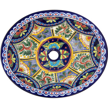 Mexican Handpainted Sink s5165 Hortensia