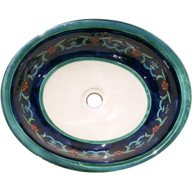 Mexican Handmade Sink s5176 Catalina Blue