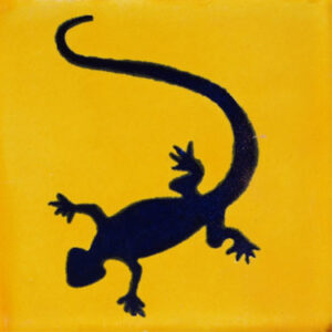 Colorful Talavera Tile – Lagartija Lizard Design C131