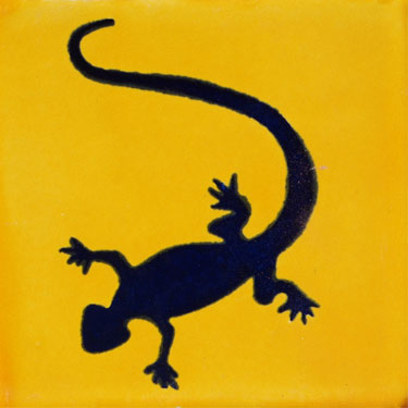 Colorful Talavera Tile – Lagartija Lizard Design C131