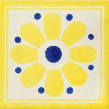 Traditional Ceramic Tile – Daisy Ama Azul Mexican Design