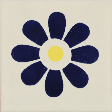 Mexican Talavera Tile – Blue and Yellow Artisan Pattern